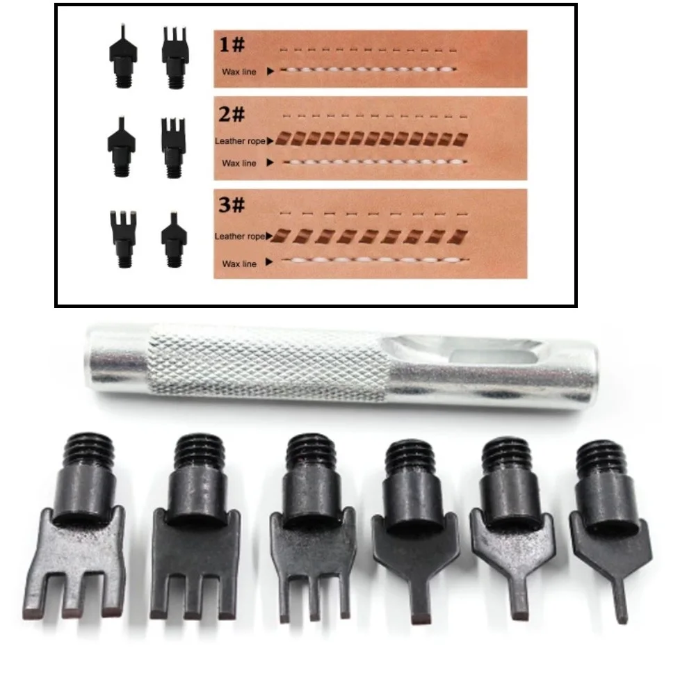 

Hand Operated Tool Punch Tool 7.9cm/3.11\\\\\\\\\\\\\\\" 7pcs/set Hole Punching Chisel