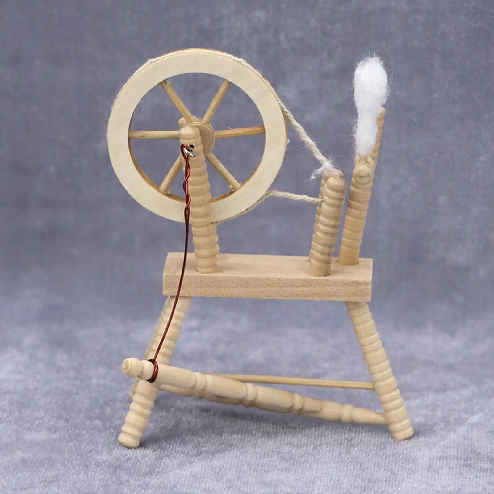 

Simulation 1/12 Miniature Dollhouse Reeling Machine Wood