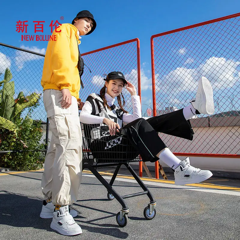 NEW BOLUNE shoes for men and women new high top shoes for autumn and winter casual matching small white shoes sports shoes