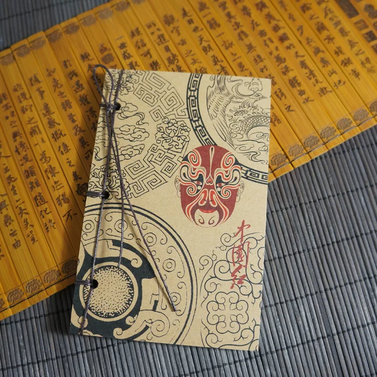 Retro Facebook Handmade Notebook Original Kraft Paper Cover Thread-bound  Mini Notebook Portable Small Notebook