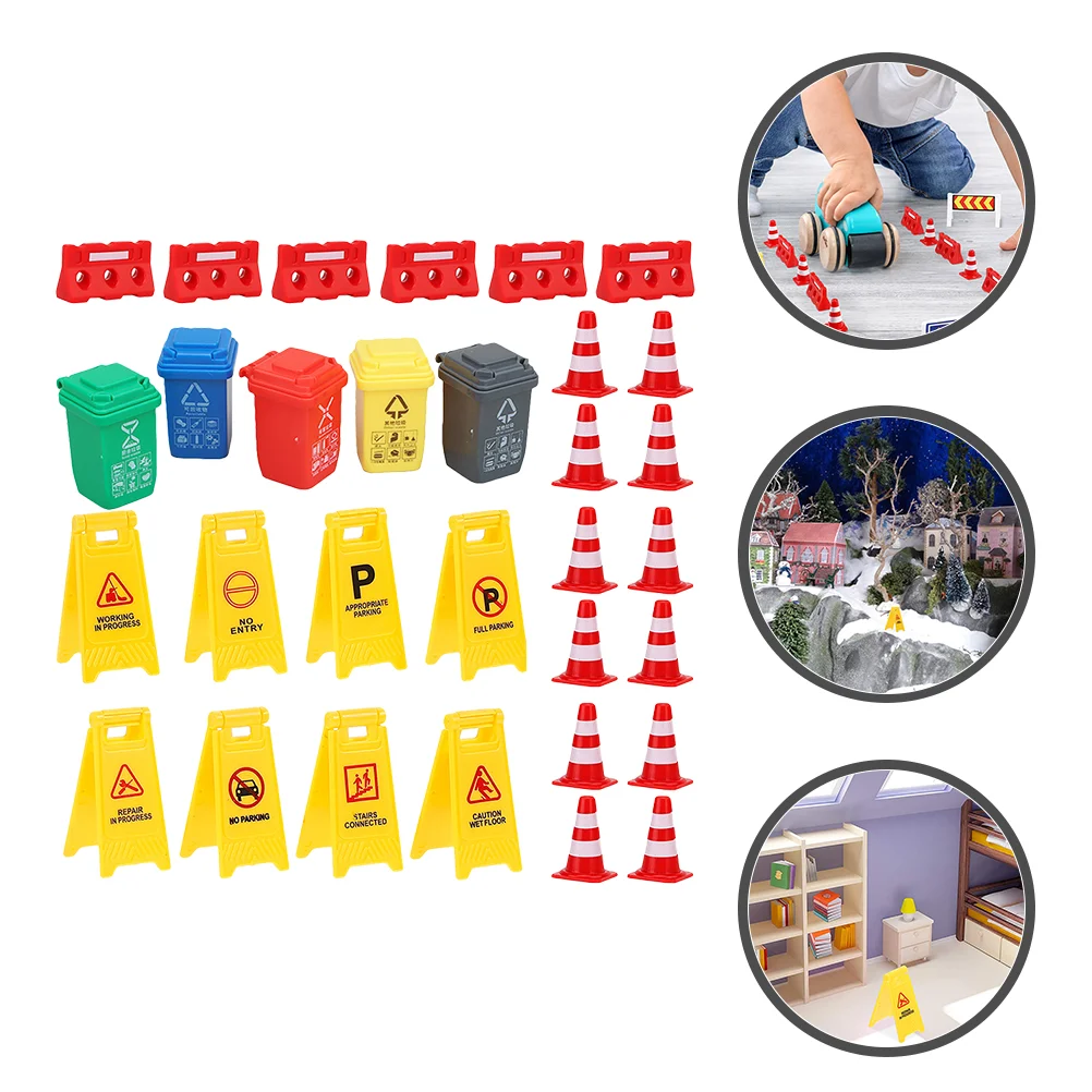 

Transportation Toy Model Children Traffic Prop Fake Road Signs Toys Simulated Street Kid