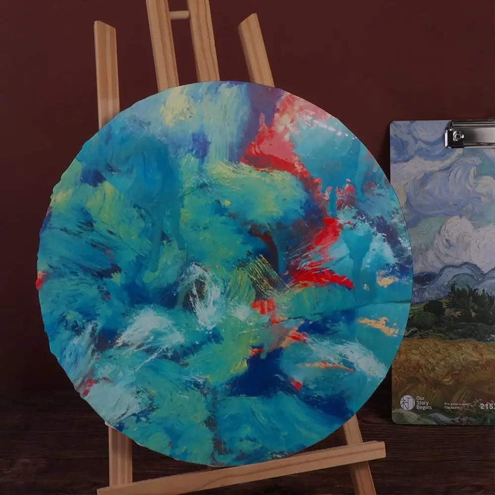 Круглая картина маслом разных размеров для художника утолщенная круглая Картина