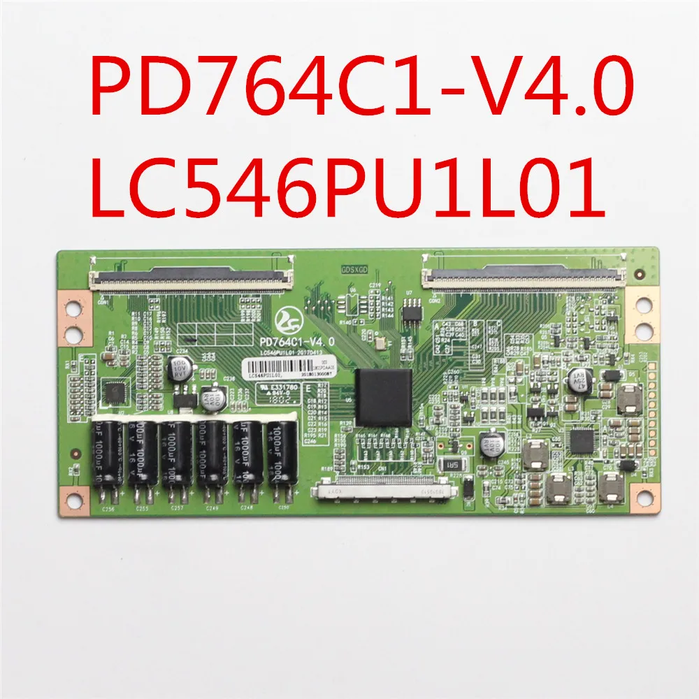Логическая плата PD764C1-V4.0 LC546PU1L01 для LED телевизора 4K на 2K. Профессиональный тест LC546PU1LO1 T-кон карты.