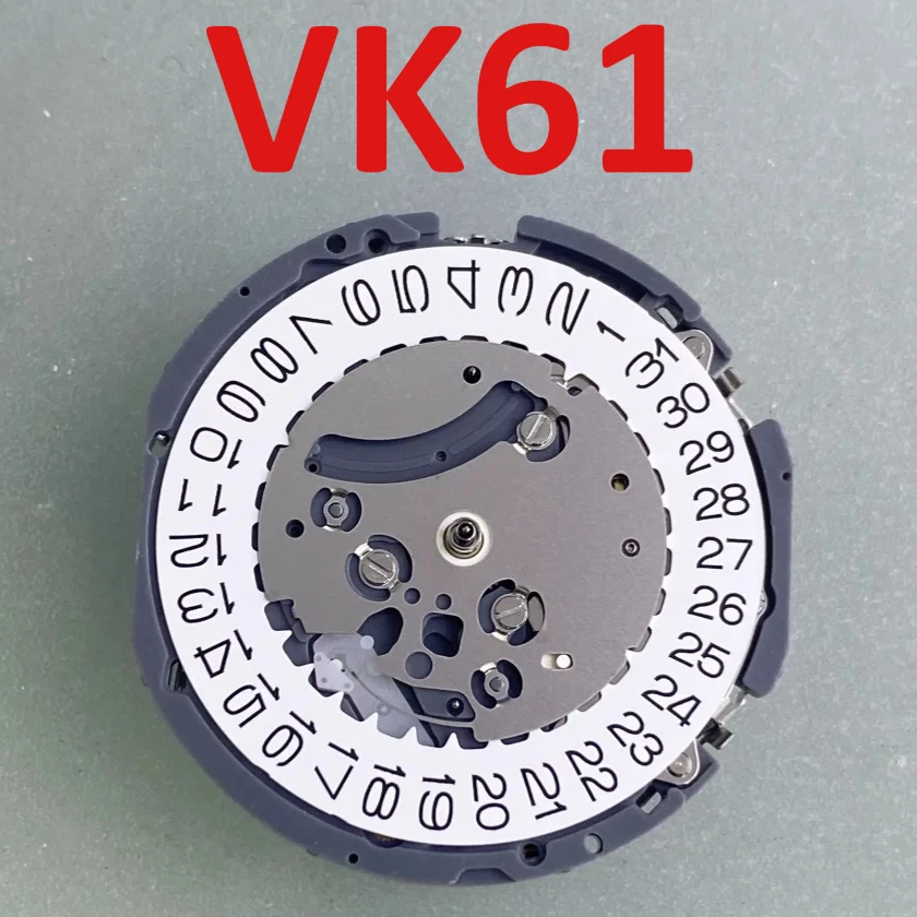 Фото Японский кварцевый механизм VK61A, белая дата, положение трех часов, шесть стрелок, многофункциональный дисплей 6,12 секунд №1
