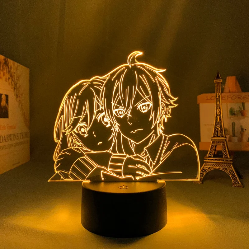 

Ночник Horimiya 3D Miyamura Izumi Hori Kyoko, акриловая подставка, декоративный прикроватный светильник для комнаты, милый дисплей, украшение, подарок другу