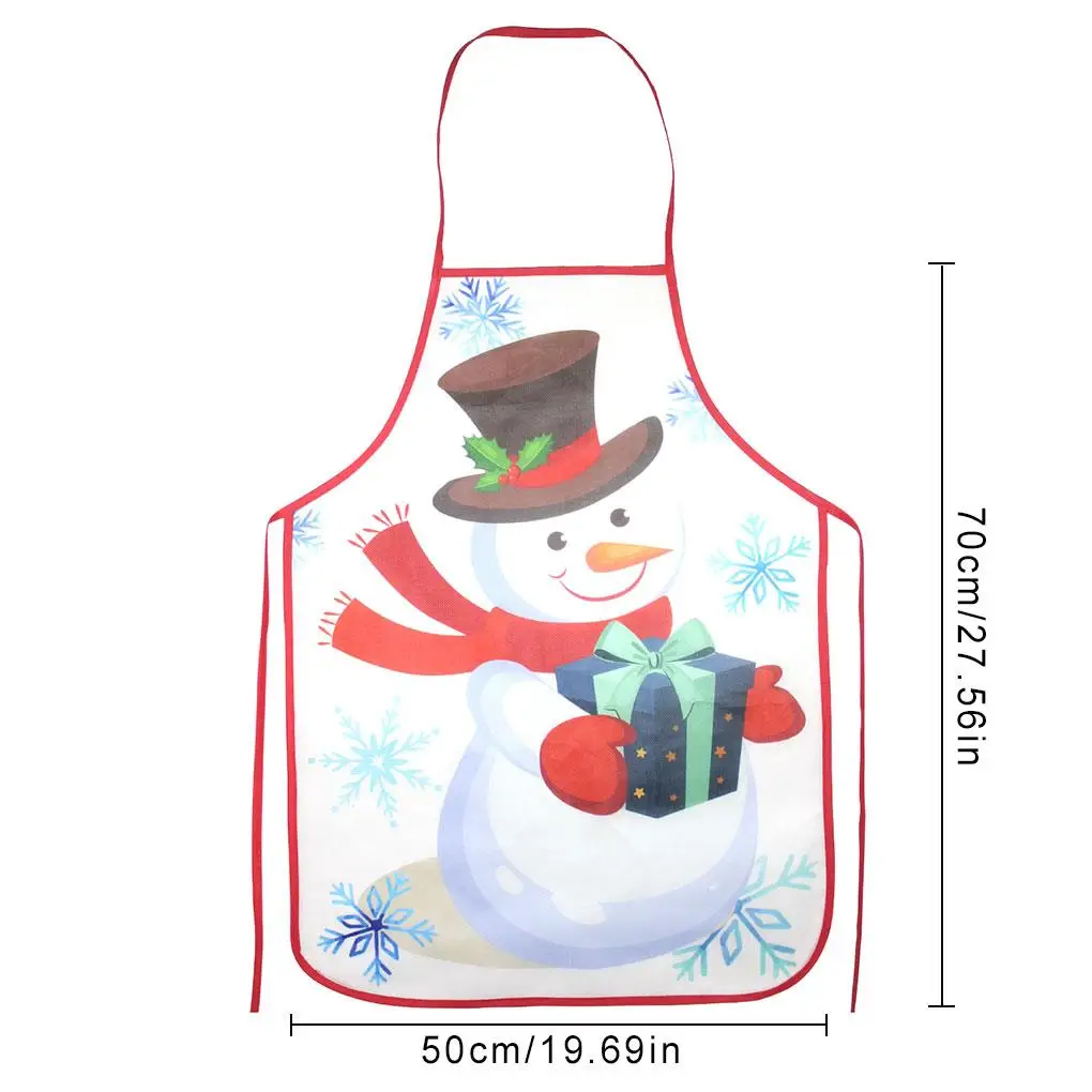 Рождественский тематический кухонный фартук для женщин и мужчин слюнявчик из