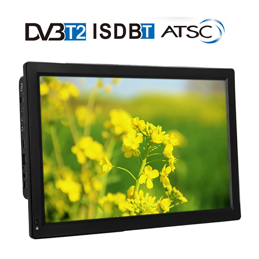 D14 14.1 Inch HD LED Screen Portable TV DVB-T2 ATSC Digital Analog Television Mini Small Car TV Support MP4 Monitor for PS4