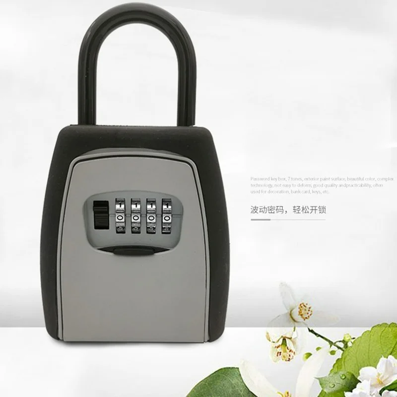 

Key Storage Lock Box Safe Box Keys Storage Box Padlock Use Password Lock Alloy Material Keys Hook Security Organizer Boxes