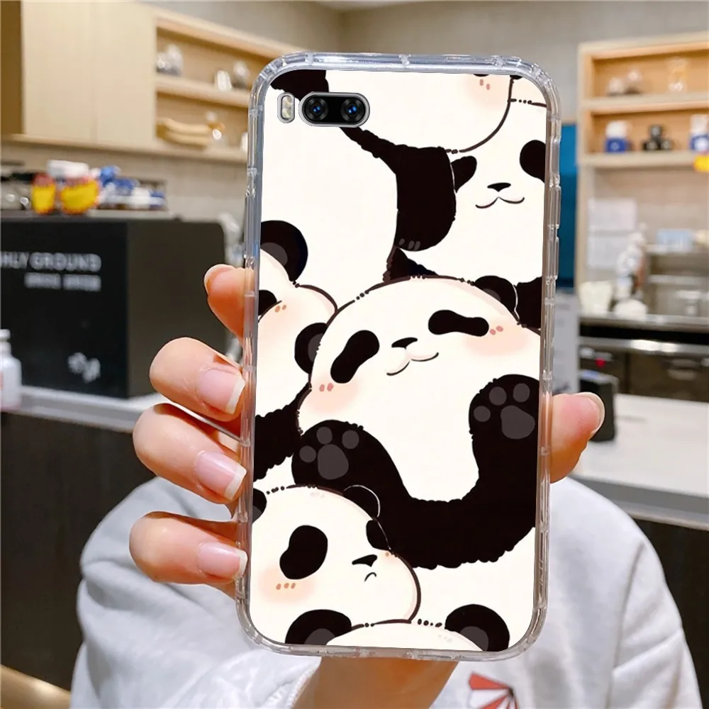Panda Cute Label Phone Case For Huawei Mate P10 P20 P30 P40 P50 Smart Z Honor 50 60 70 Pro Lite Transparent