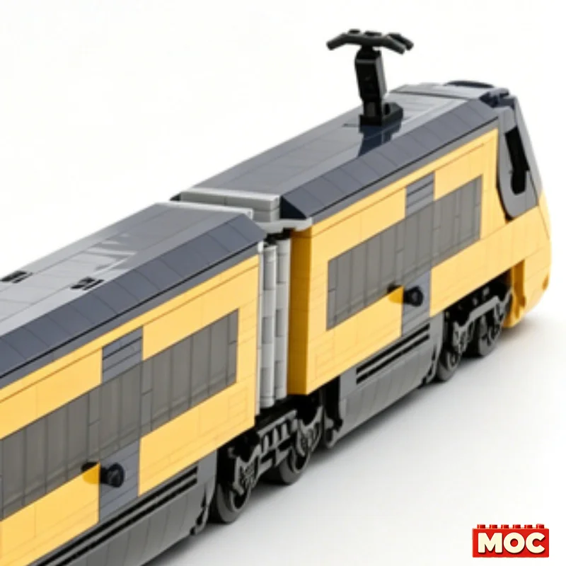 Высокоскоростной поезд 1946Pcs: Модель для сборки с минифигурками, на радиоуправлении, в ливре NS, моторизованная, настраиваемая, из строительных блоков, развивающая игрушка для коллекционеров (art.: 3920da9972d0e) - 3920da9972d0e