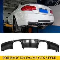 for bmw e92 e93 m3 carbon fiber rear diffuser gts style rear bumper lip spoiler auto tuning