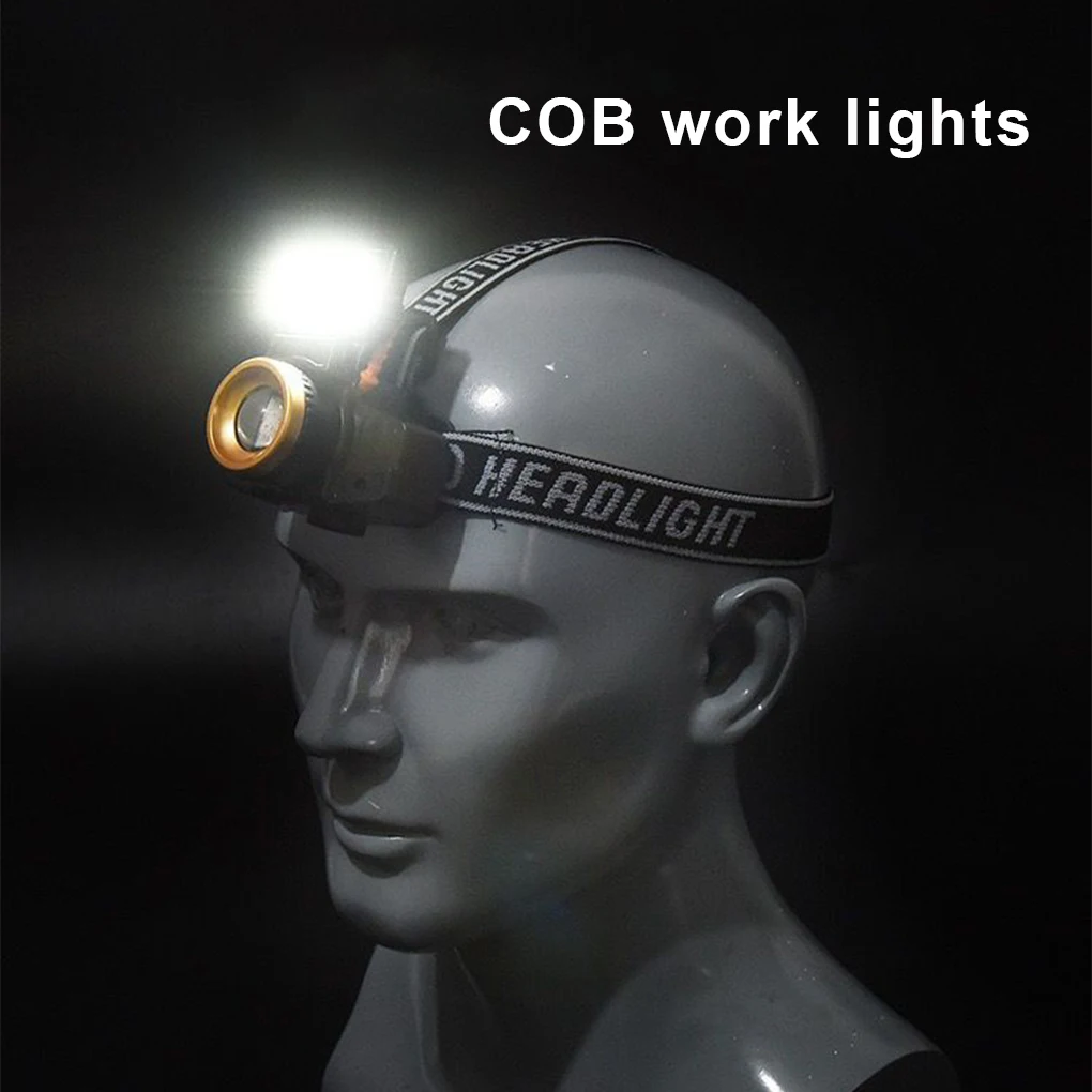 

Motions Headlamp Brightness Head Mounted Torch Angle Adjustable Headlight Outdoor Working for Camping Hunting Insect