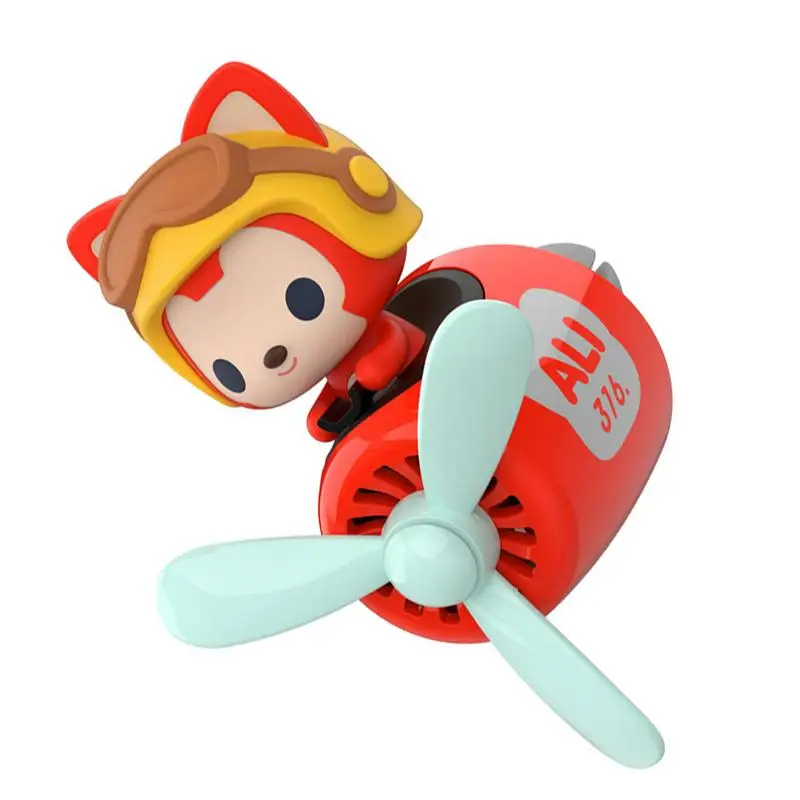

Car Air Freshener Interior Decorations Cartoon Fox Pilot Rotating Aromatherapy For Autos Air Outlet Vent Fresheners Aromatherapy