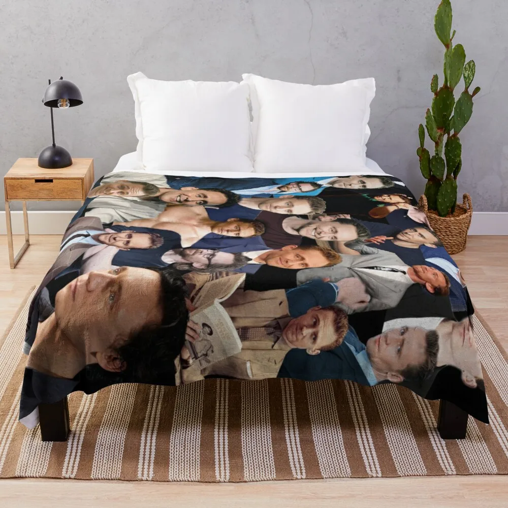 

Tom Hiddleston Collage Throw Blanket Flannel Fabric Soft Big Blanket Ultra-Soft Micro Fleece