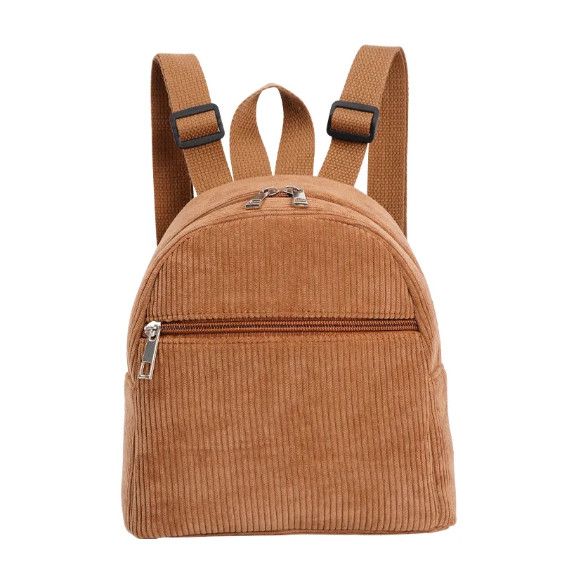 

Mini Backpack Corduroy Backpack Women Purse Casual Small Daypack for Women Travel Satchel Rucksack Cute Solid Shoulder Bag