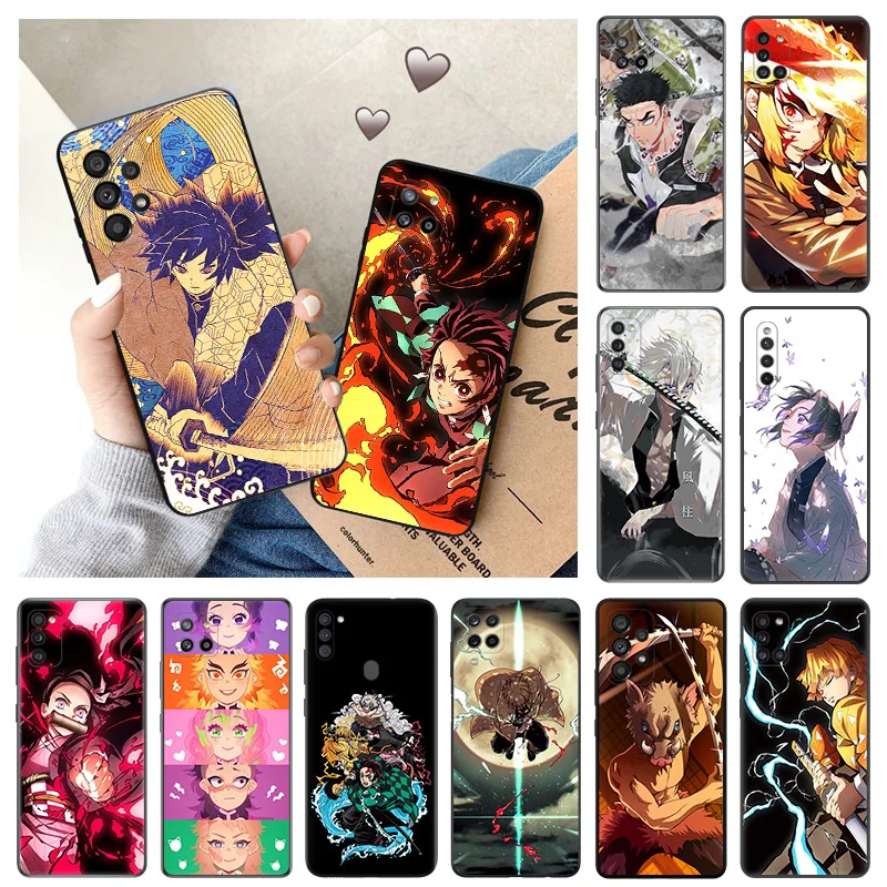 

Silicone Phone Case for Samsung A73 A72 A71 A53 A52 A51 A42 A41 A33 A32 A31 A23 A22 A21 A14 A13 2 Demon Slayer Kimetsu no Yaiba