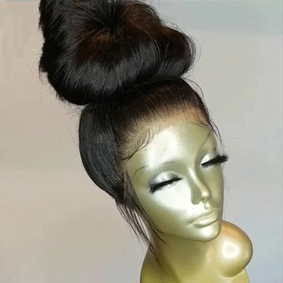 

Smooth Straight Glueless Lace Front Human Hair Wigs Pre Plucked With Baby Hair T Part Wigs For Women High Ponytail Natural Hair