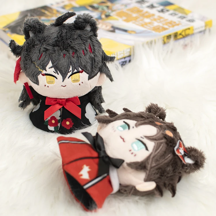 

12CM Anime Luxiem Vtuber Cosplay Vox Akuma Mysta Rias Kawayi Plush Doll Key Ring Pendant Backpack Key Chain Gifts