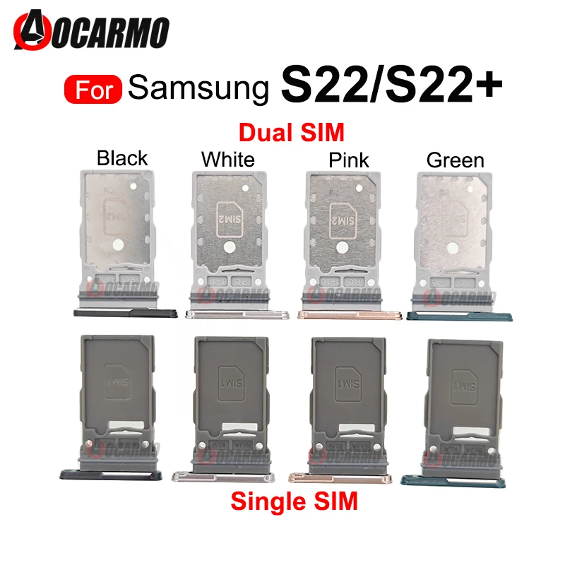 single-dual-sim-card-for-samsung-galaxy-s22-plus-s22-sim-tray-card-slot-holder-replacement-parts