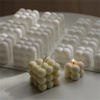 612 cavities 3d rubiks cube baking mousse cake mold silicone square bubble dessert cake tray wax candle plaster mould kitchen