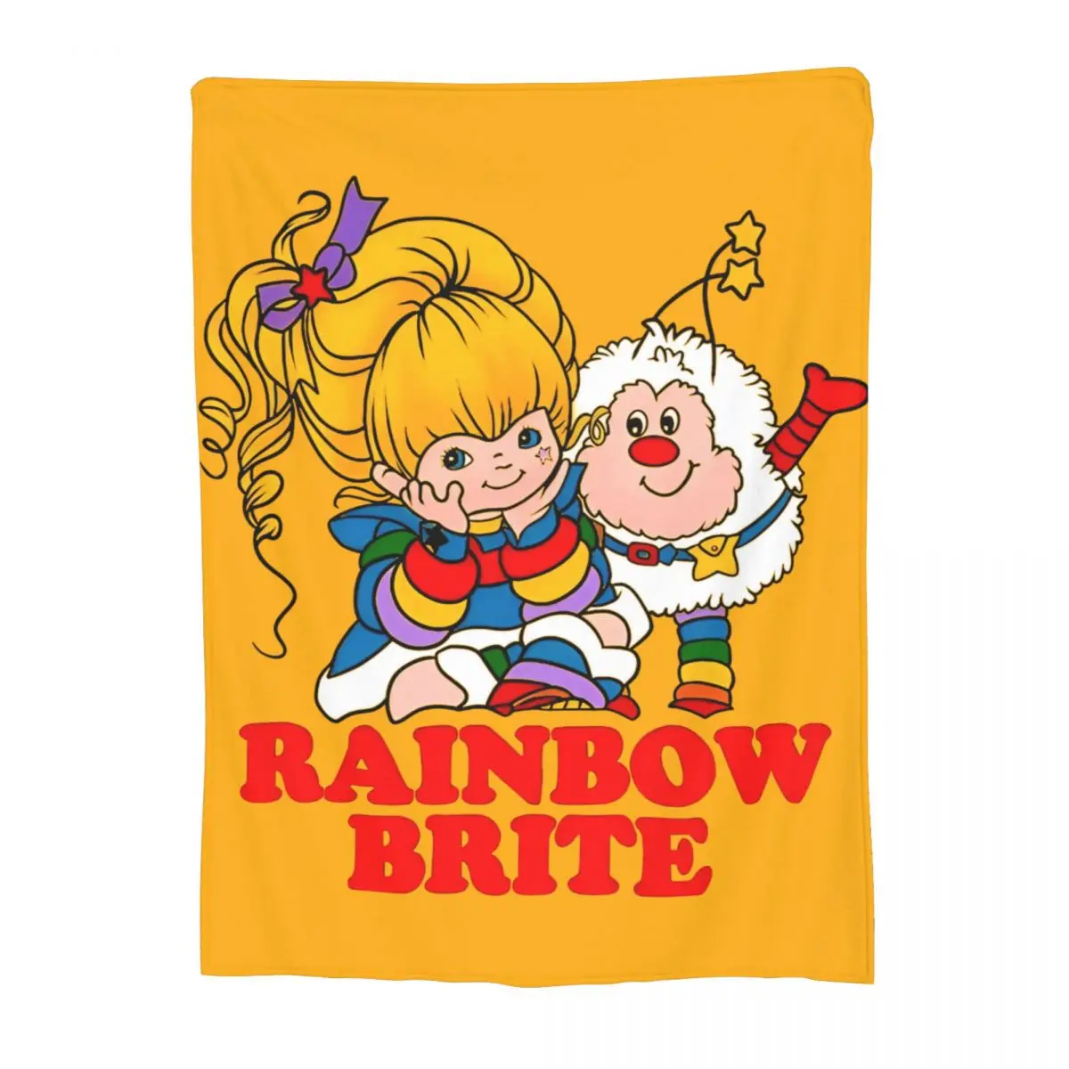 Уютное мультяшное одеяло в стиле ретро с радужными брителями аксессуары для