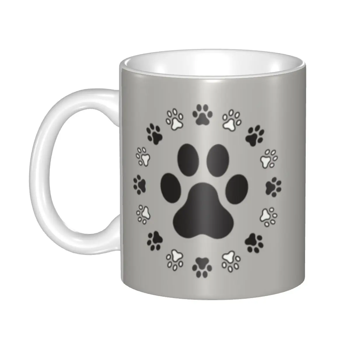 

Керамическая кружка «сделай сам» с изображением животных, Мопсов, следов кошек, Мопсов, собак, черных кофейных чашек, креативный подарок