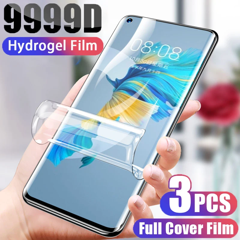 

Full Cover Hydrogel Film For Huawei Mate 40 30 Pro 20 10 Lite P50 P40 P30 Pro P20 Lite P Smart Z TPU Screen Protector Not Glass