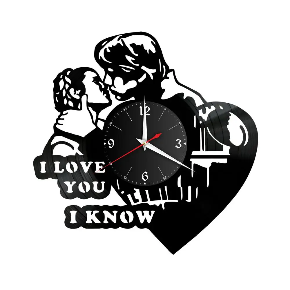 Часы из винила / Любовь I love you know влюбленные поцелуй |