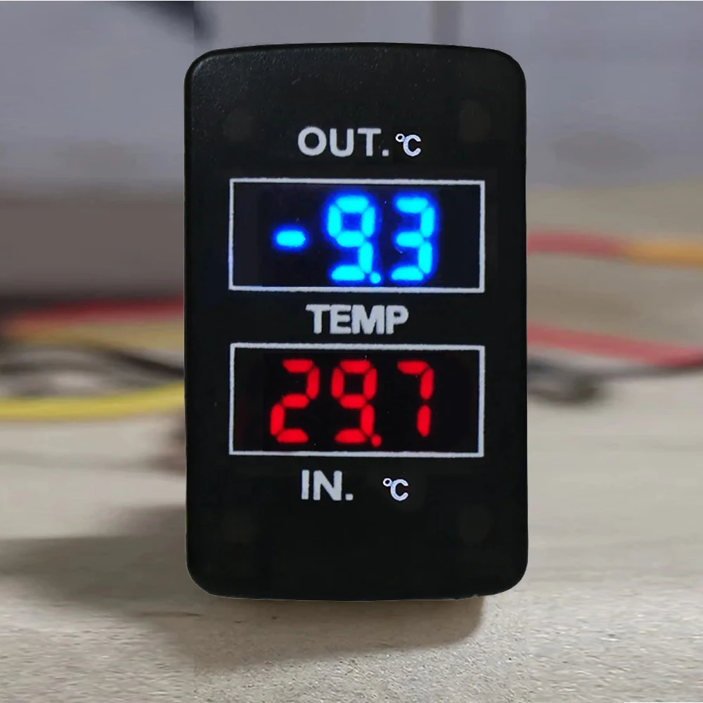 

Автомобильный термометр с внутренним/внешним дисплеем температуры, двойной датчик температуры для Honda, Civic,Spirior,CRV,Fit Jazz,CityAccord