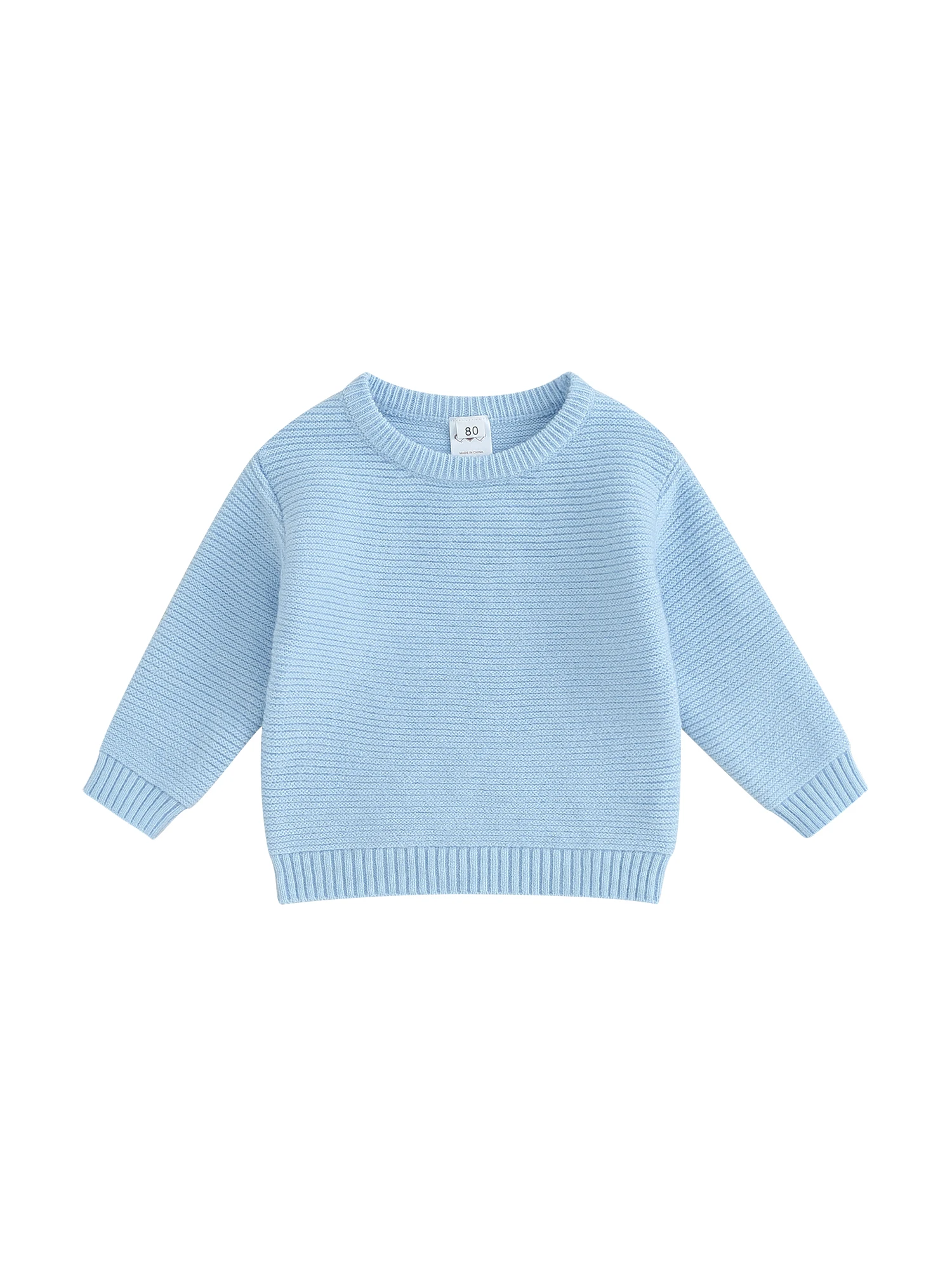 

Children s Sweater Cozy Knit Pullover with Ribbed Crew Neck for Girls and Boys