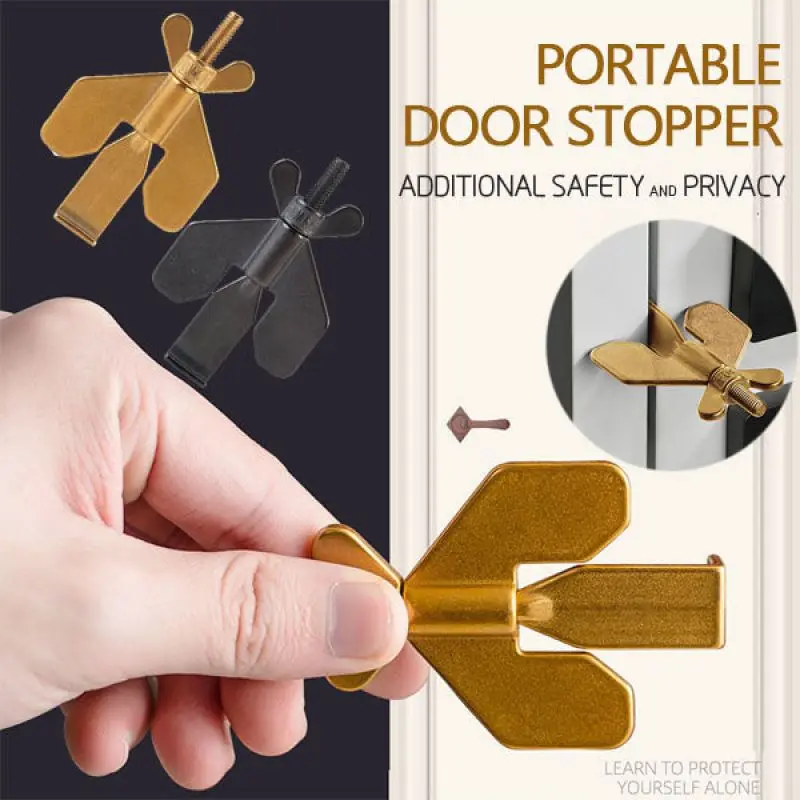 

Portable Hotel Door Lock Live Alone Self-Defense Door Stop Travel Anti-Theft Door Stopper Childproof Door Lock Safety Home Latch