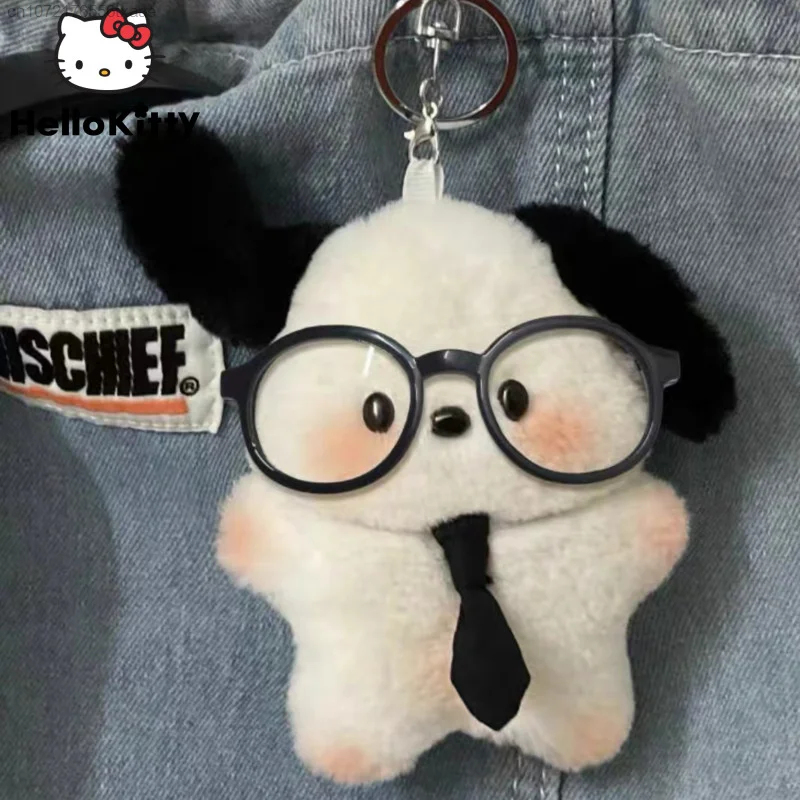 

Sanrio Pochacco Pendant Small Plush Dolls Cartoon Soft Cute Decorations For Hanging Bags Girly Key Chain Friends Creative Gift