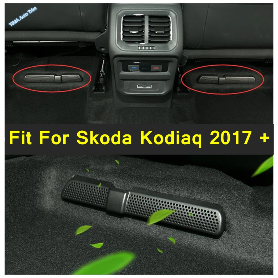 

Auto Styling Seat Under Dust Plug Air Condition AC Outlet Vent Cover Trim For Skoda Kodiaq 2017 - 2022 Black Look Interior Parts