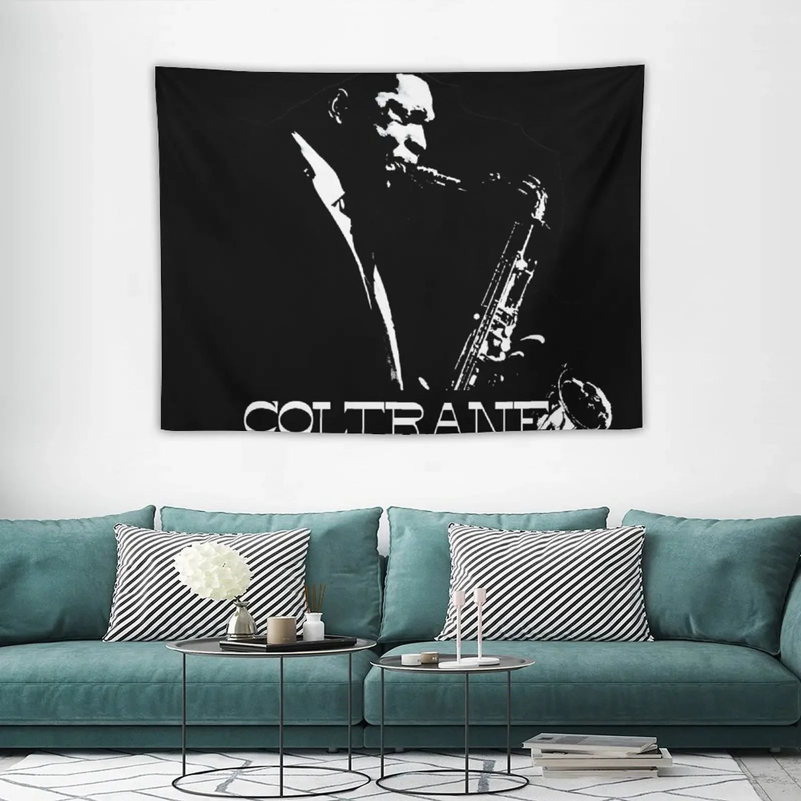 HD тране-Джон колтране-b &amp w простой дизайн высокой четкости гобелен Декор для