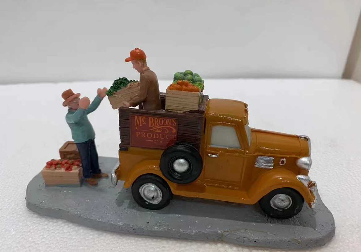 

Resin figure mental psychological sand table game box court therapy fruit and vegetable cart