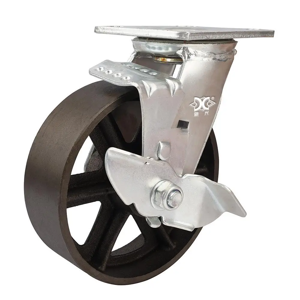 

1 шт. 6-дюймовый поворотный тормоз Ca Pig Iron, подвижное колесо, логистический инструмент, обработка, оборот автомобиля, Универсальный