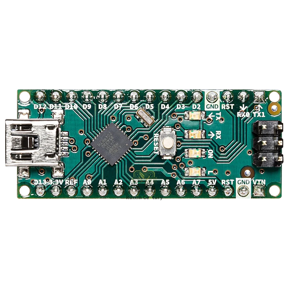 Фото Плата разработки микроконтроллера ATmega328 Mini (FOR A000005), 16 МГц, 32 КБ Flash, 2 КБ SRAM, 14 цифровых вводов/выводов, 6 ШИМ-каналов, Mini-USB, Оригинал №1