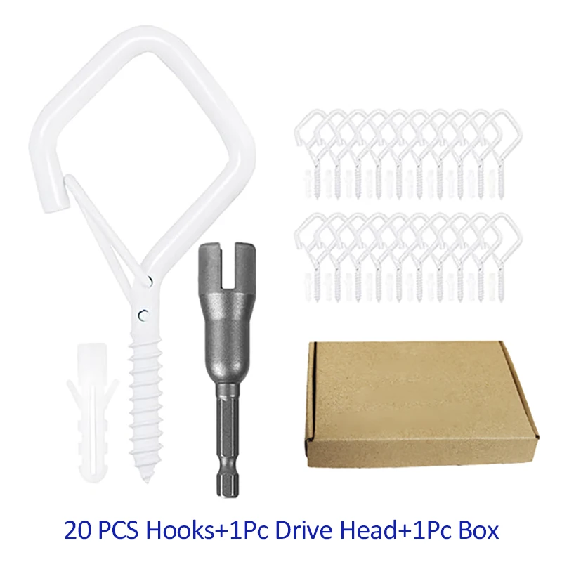 

Набор Из 20 Крючков Из Углеродистой Стали Q-образной Формы, Многофункциональные Крючки Для Подвешивания Рождественских Гирлянд