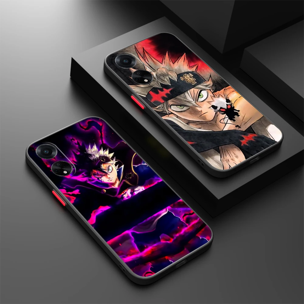 B-черный C-Clover аниме крутой матовый полупрозрачный для OPPO X5 X3 A54S A5 A94 A16 A53S A57 A74 A72 A96