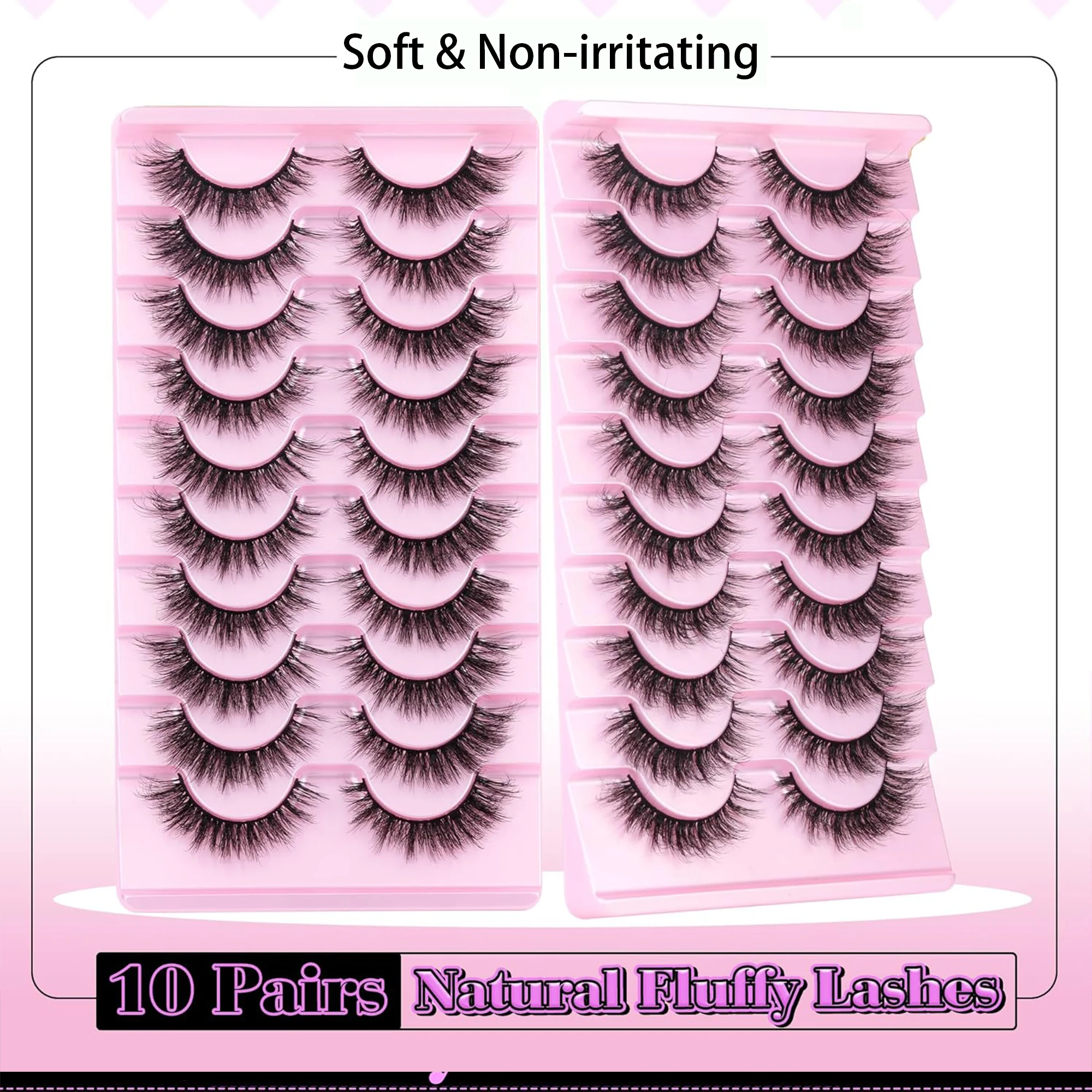 10 пар Wimpern natürliche lange 3d Nerz flauschige Volumen falsche grausamеkeit frei wispy макияж