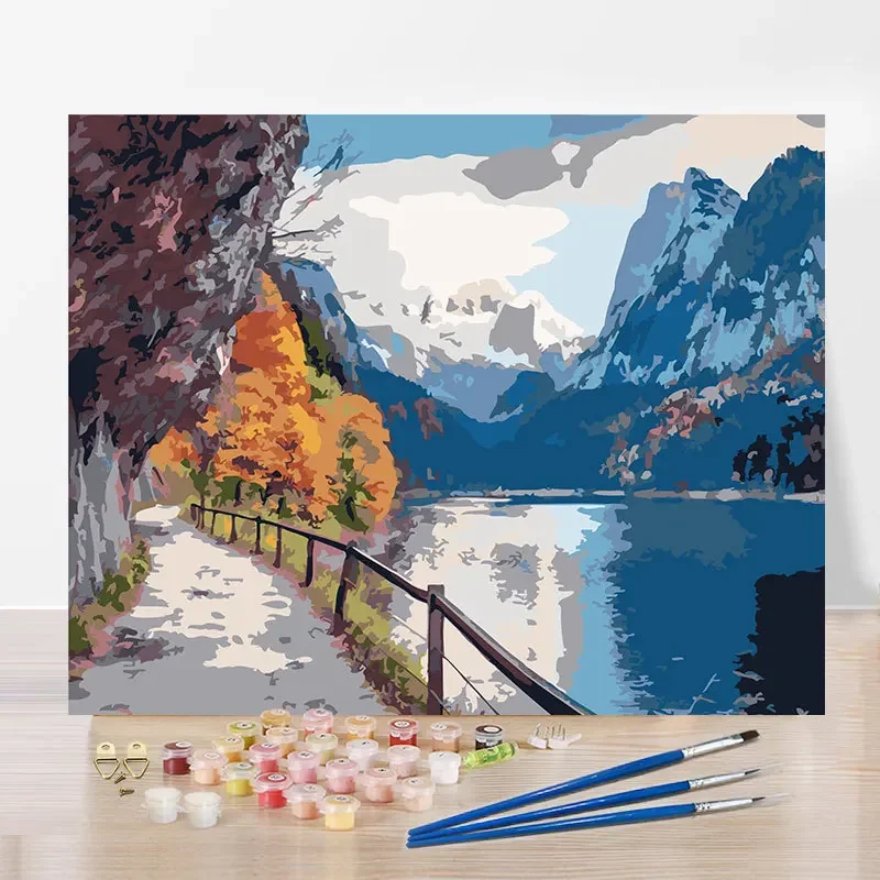 

0697928 Digital oil painting art oil mountain art oil painting living room floor decorative painting