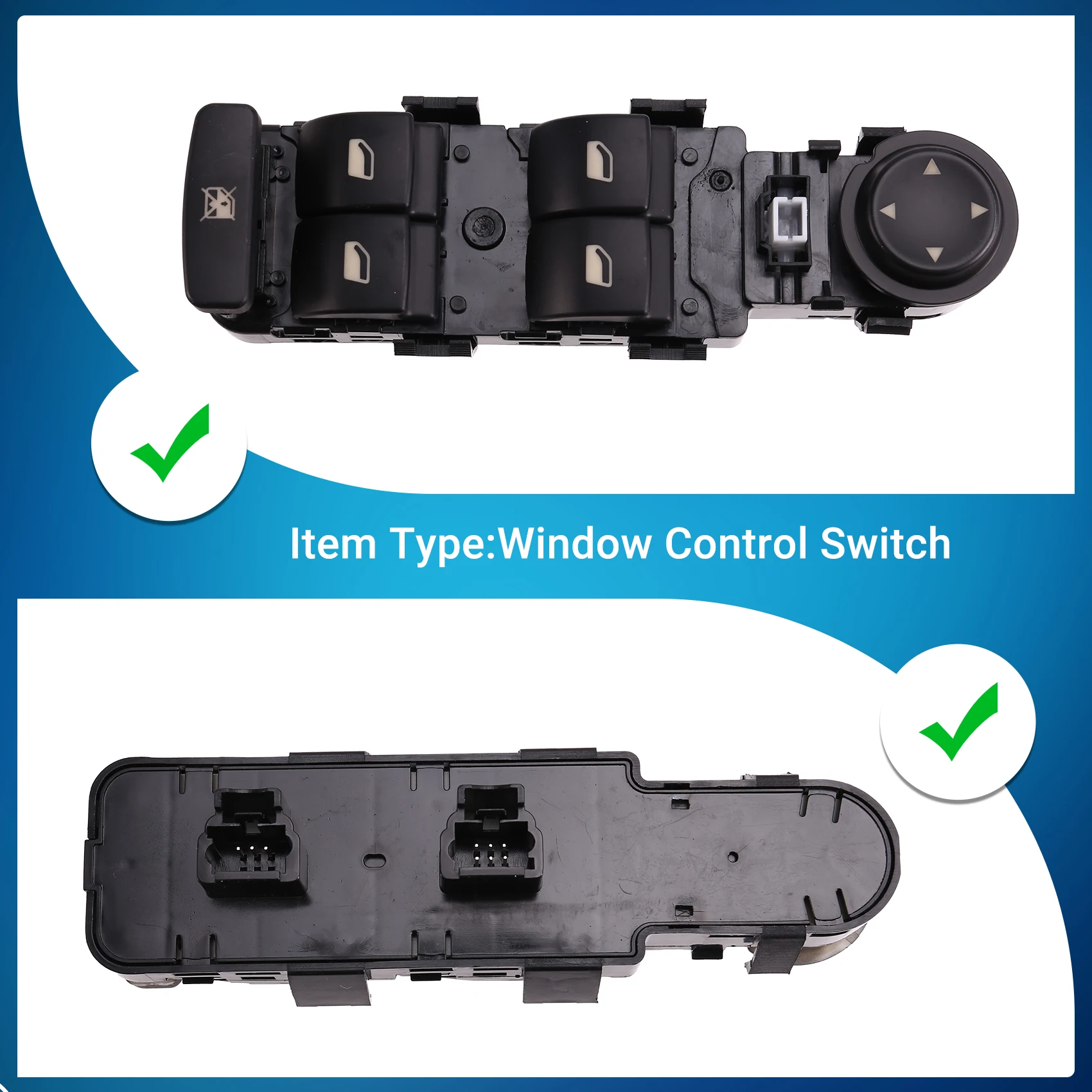 6554.HQ для Peugeot 807 Citroen C5 C8 2001-2007 левый главный переключатель стеклоподъемника