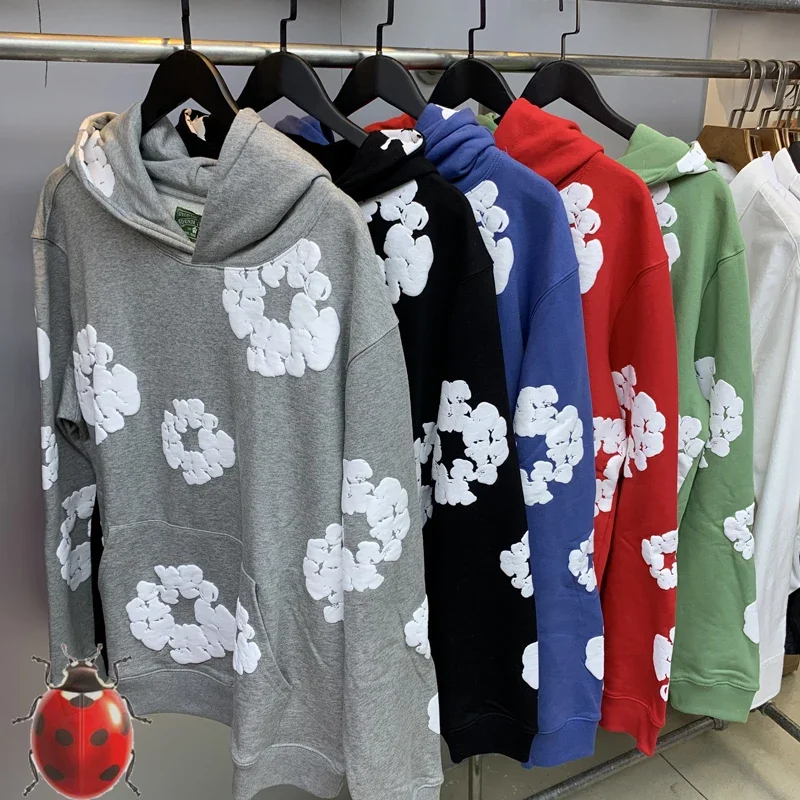 

Denim Tears Kapok Puff Hoodies Men's And Women‘s Clothing Cotton For Men Women Sweatshirts Heavy Fabric Kanye Hooded Pullovers