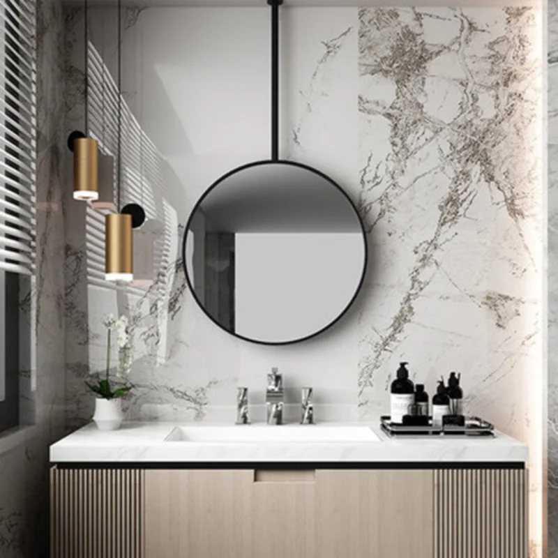 

Nordic Art Round Design Decorative Mirrors Bathroom Modern Minimalist Decorative Mirrors Aesthetic Wanddeko Wall Decor WZ50DM