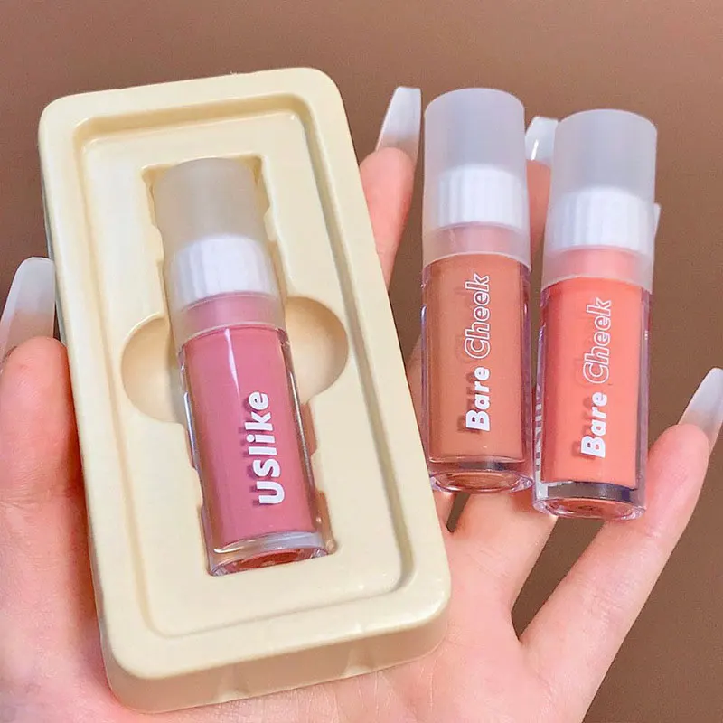 

9 Colors Liquid Pink Blush Natural Smooth Cheek Contour Blusher Cream Blush Lasting Face Colorete Makeup Cosmetic For Girls