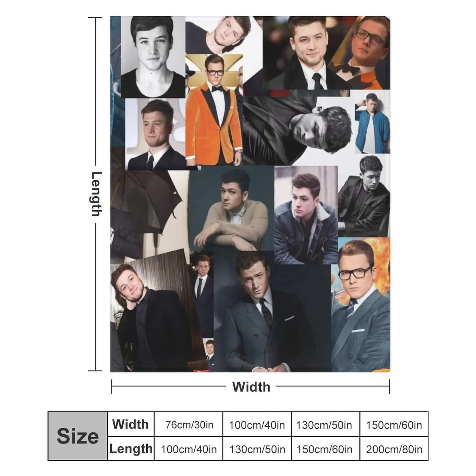 Пушистое одеяло Taron Egerton