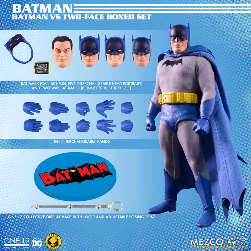 Оригинальный набор фигурок MEZCO One:12 Collective Golden Age Batman vs Two Face в коробке, в наличии, коллекционная модель, игрушки для любителей экшн-фигурок. (art.: 3920dba4fac0c) - 3920dba4fac0c