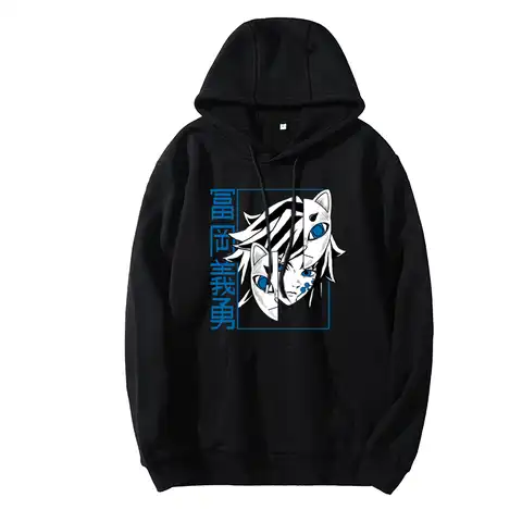 Demon Slayer Print Hoodies Kimetsu No Yaiba Tanjirou Anime Manga Fashion Casual Printed Mens Coat Hoody Sweatshirts Hoodies
