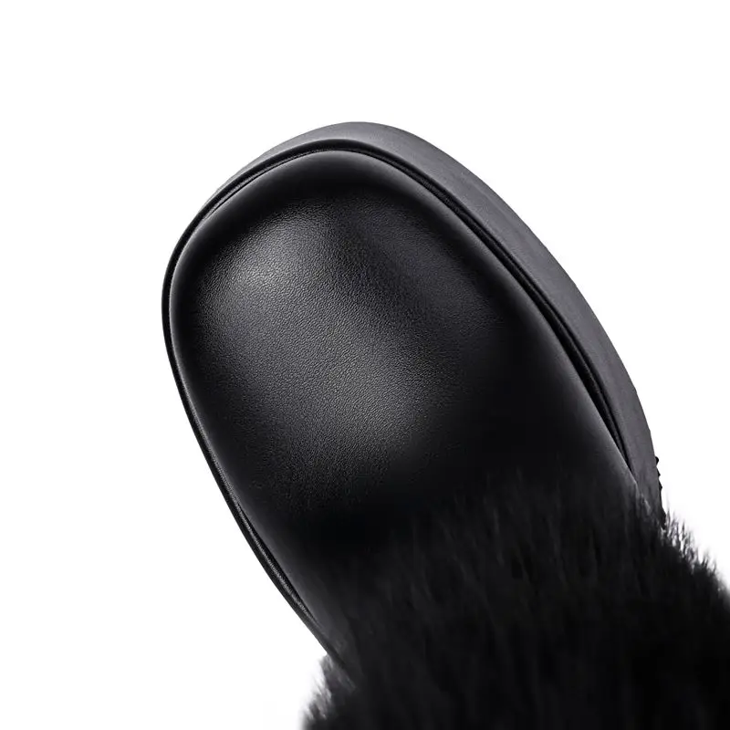 Girseaby 2024 новые женские сапоги до колена с квадратным носком на блочном каблуке 7 6