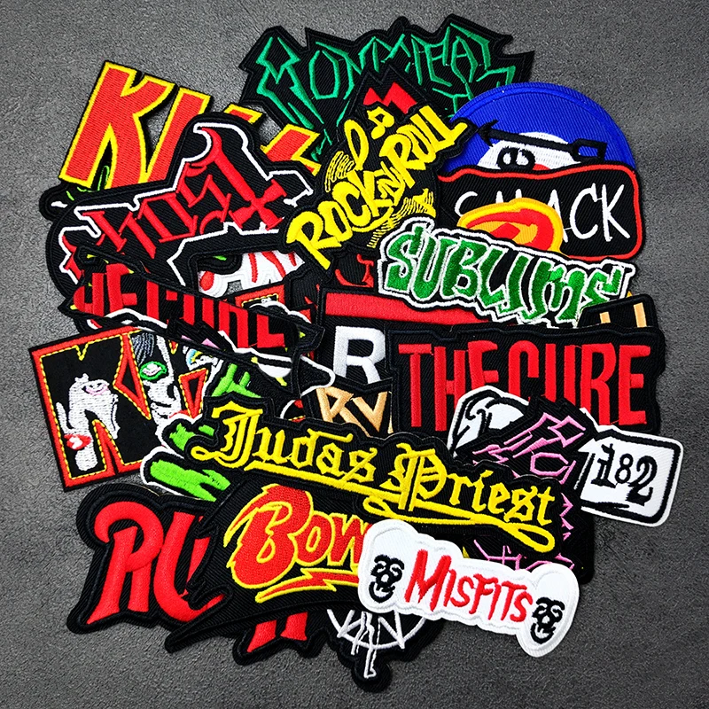 

26Pcs/Lot PUNK ROCK Patches Embroidery Applique Ironing Clothing Sewing Supplies Decorative Badges Group Team Combination